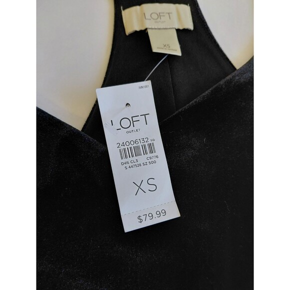 Loft Size XS Velvet Sleeveless Strappy Dark Romantic Witchy Dress - Picture 6 of 10